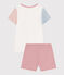Pigiama shorts a tinta unita in cotone bambino bianco MARSHMALLOW/bianco MULTICO