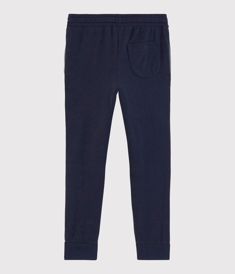 Pantaloni joggers in jersey &igrave;bambino blu SMOKING