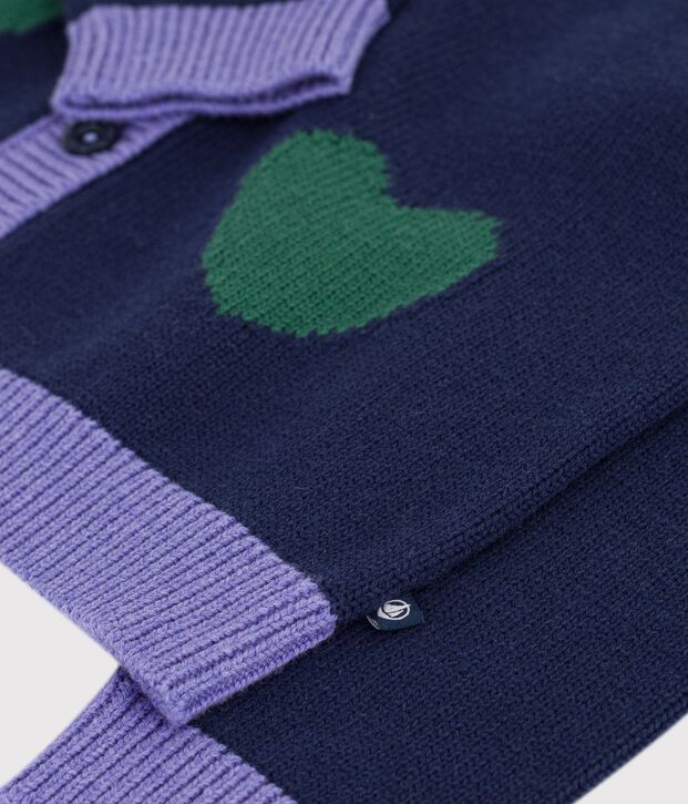 Cardigan in misto lana e cotone tinta unita bambina SOIR