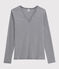 T-shirt scollo a V iconica Donna blu SMOKING/bianco MARSHMALLOW