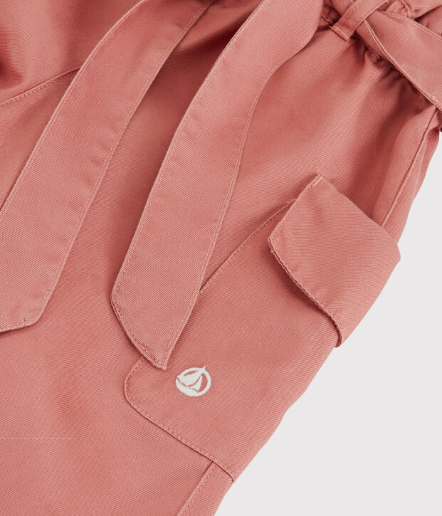 Pantaloni bambina in lyocell rosa