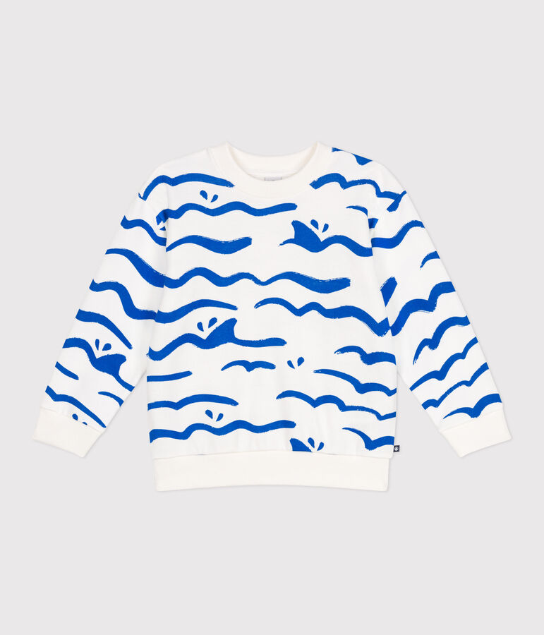 Felpa in cotone stampato bambino bianco/multicolore