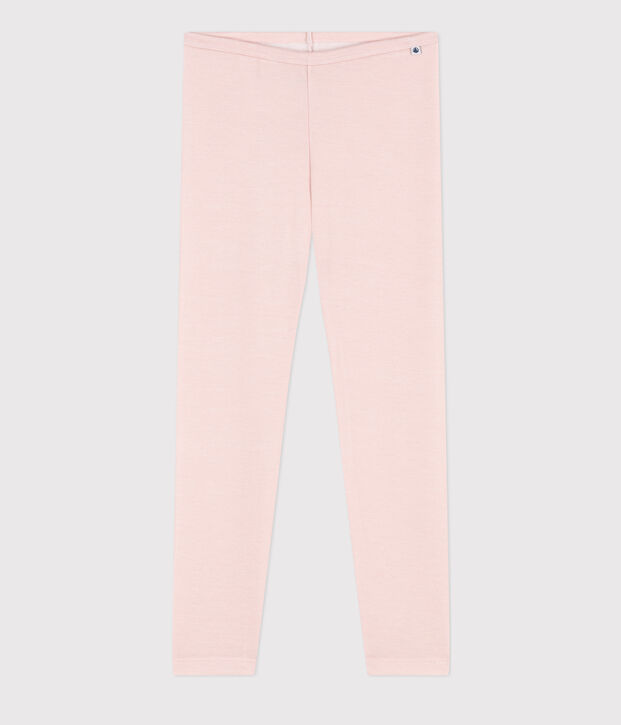 Leggings bambino unisex in lana e cotone rosa