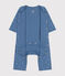 Bodyjama senza piedi in cotone blu BEACH/ MARSHMALLOW