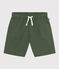 Shorts in twill di cotone e lino bambino verde CROCO