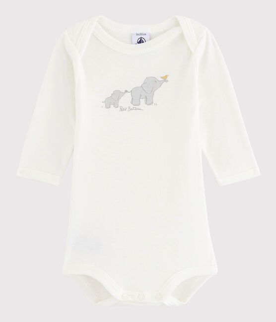 Body manica lunga bebè unisex bianco LAIT
