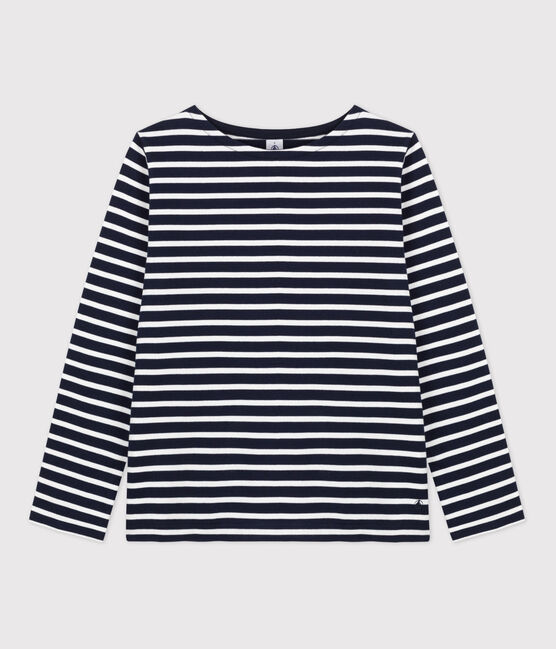 Marinière in cotone, da Donna blu SMOKING/bianco MARSHMALLOW