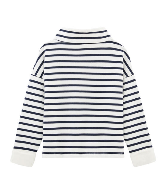 Felpa bambino bianco MARSHMALLOW/blu SMOKING