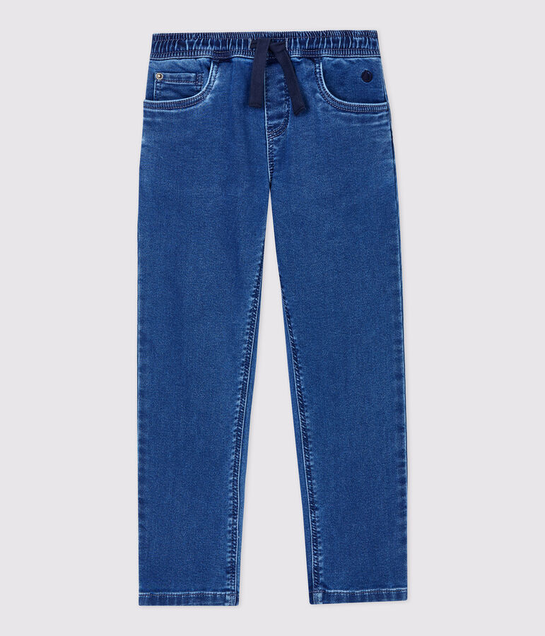 Pantalone regular in denim bambino blu