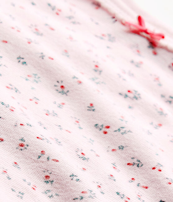 Body per bebé femmina a maniche lunghe stampato rosa VIENNE/bianco MULTICO