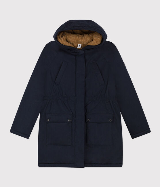 Parka foderato in sherpa per donna blu SMOKING