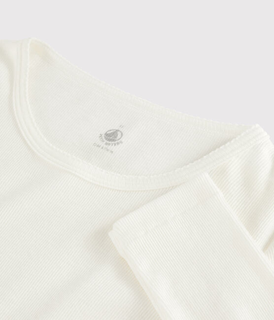 T-shirt in lana e cotone Donna bianco MARSHMALLOW