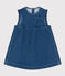 Abito smanicato per bebè in denim eco-sostenibile  blu BLEU DELAVE