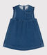 Abito smanicato per bebè in denim eco-sostenibile 