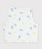 Cardigan senza maniche double face in cotone con draghi stampati neonato bianco/multicolore