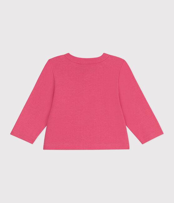 Cardigan in cotone tinta unita neonato rosa PEONIA