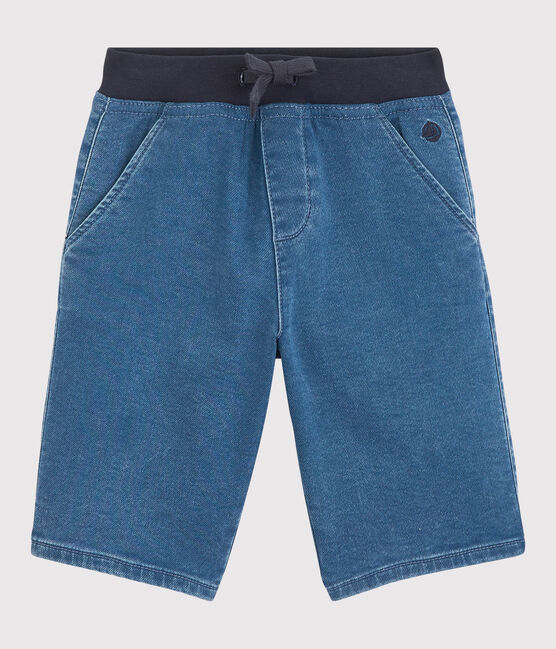 Bermuda in denim ecologico bambino blu DENIM BLEU DELAVE