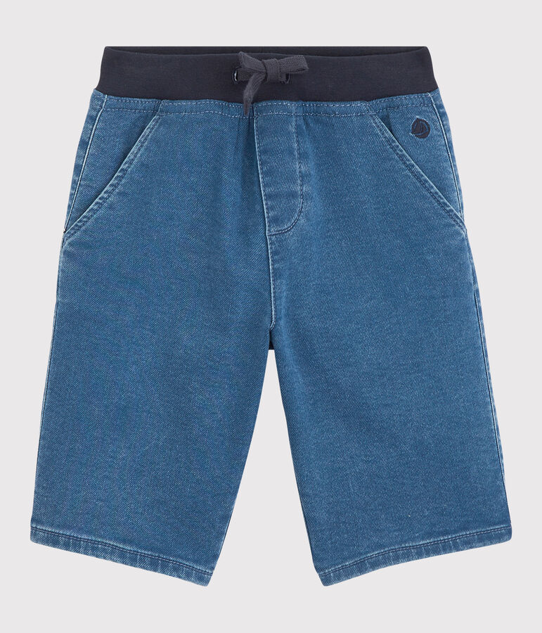 Bermuda in denim ecologico bambino blu