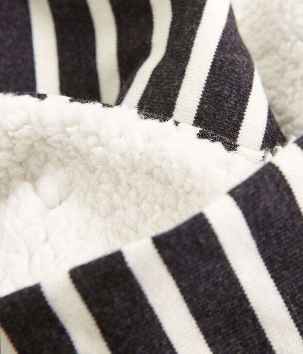 Sciarpa reversibile donna grigio/bianco