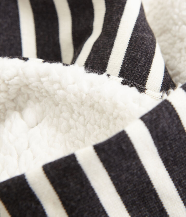 Sciarpa reversibile donna grigio/bianco