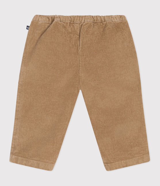 Pantaloni in velluto tinta unita neonato beige ROCHE CLAIR