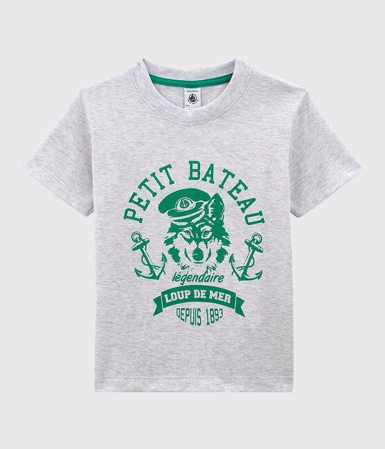 T-shirt maniche corte in jersey bambino grigio POUSSIERE CHINE