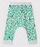 Pantaloni in costina fantasia bebè maschio bianco MARSHMALLOW/bianco MULTICO