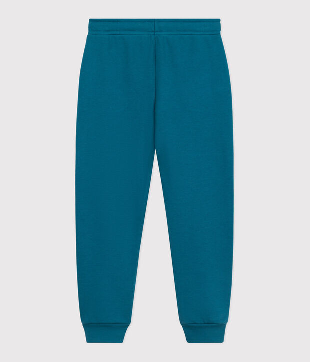 Joggers in cotone tinta unita bambino verde