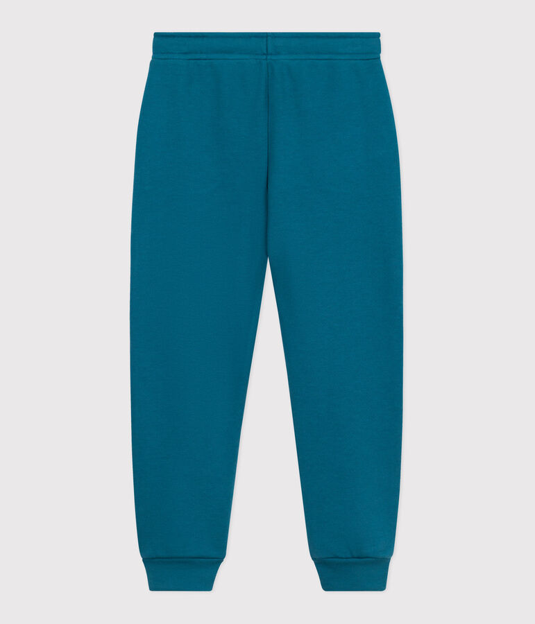 Joggers in cotone tinta unita bambino verde