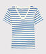 T-shirt L'ICONIQUE scollo a V in cotone bio donna
