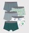Set di boxer in cotone con stampa bambino multicolore