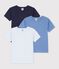 Set di T-shirt a maniche corte in cotone tinta unita bambino multicolore