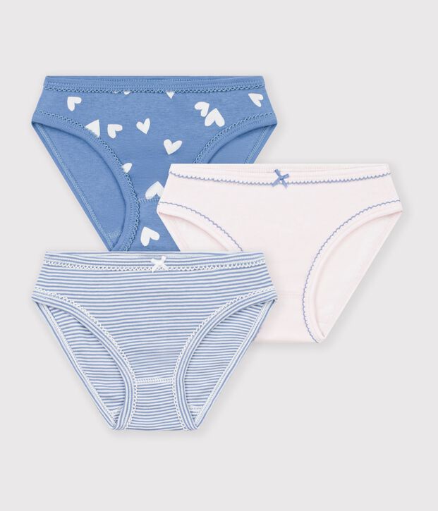 Set di slip in cotone a cuori bambino multicolore