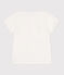 T-shirt a maniche corte in cotone con cuore bambina bianco MARSHMALLOW