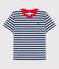 T-shirt a maniche corte in cotone bambino blu MEDIEVAL/bianco MARSHMALLOW