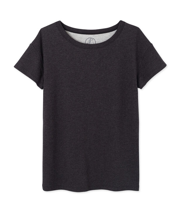 Maxi t-shirt donna in tubique extra-fine chin&eacute; grigio