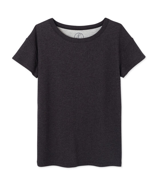 Maxi t-shirt donna in tubique extra-fine chiné grigio CITY CHINE