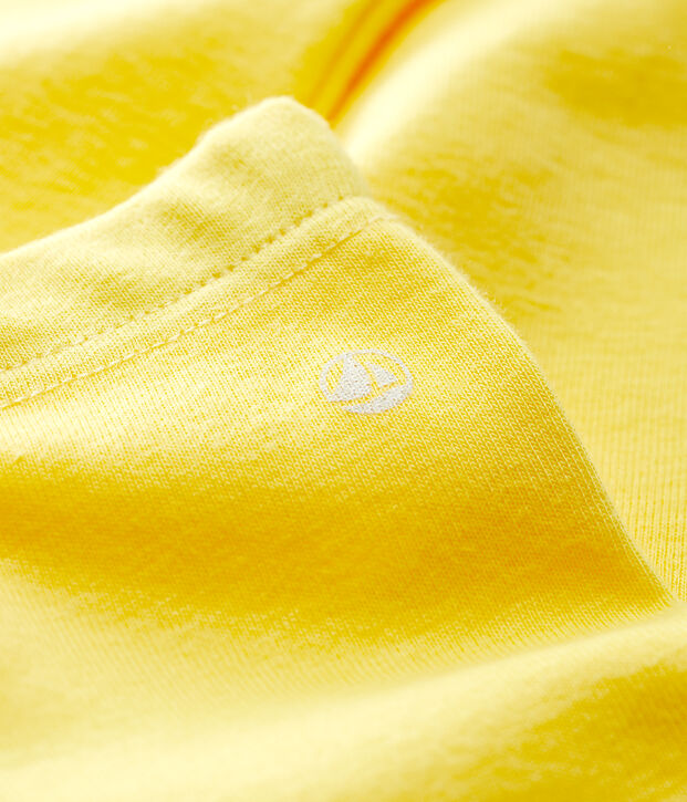 Leggins per beb&egrave; in cotone giallo