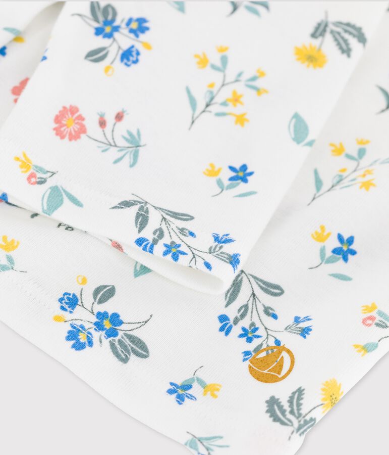 Cardigan fantasia in cotone bambina bianco MARSHMALLOW/bianco MULTICO