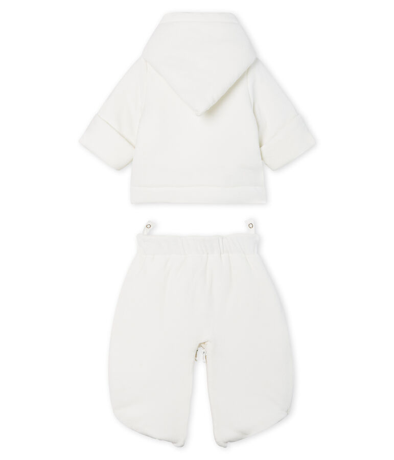 Tutina da pilota 3 in 1 beb&egrave; in ciniglia bianco