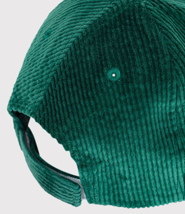 Berretto in velluto tinta unita bambino verde