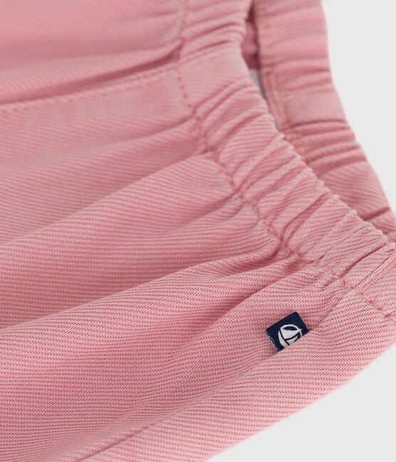 Pantaloni in morbido cotone tinta unita neonato rosa CHARME