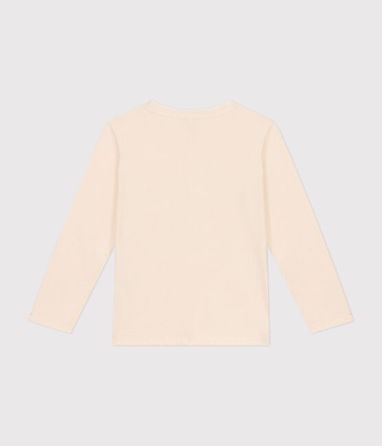 T-shirt a maniche lunghe in jersey sottile bambino ecru AVALANCHE