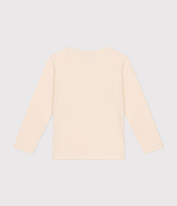 T-shirt a maniche lunghe in jersey sottile bambino ecru