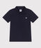 Polo a maniche corte in cotone tinta unita bambino blu SMOKING