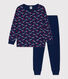 Pigiama con fantasia Parigi per bimbi, unisex
