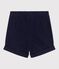 Shorts in cotone tinta unita neonato blu