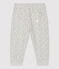 Pantaloni in molleton bebè. grigio BELUGA/bianco MULTICO