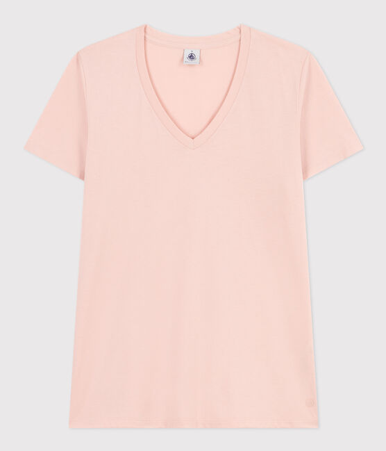 T-shirt LE DROIT scollo a V in cotone Donna rosa SALINE