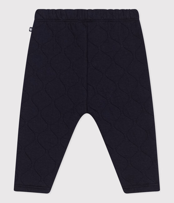 Pantalone in tubique trapuntato per bebè blu SMOKING